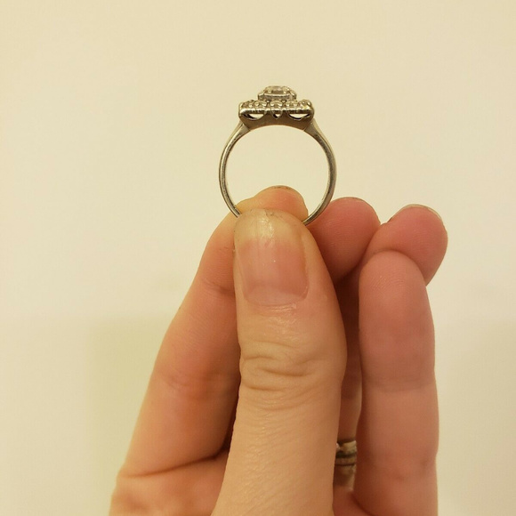 Designer Ring by Jabel Art Deco Platinum .5ct Ring - Picture 6 of 8